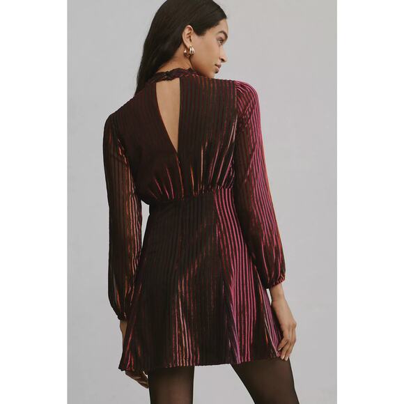 Anthropologie Long-Sleeve Cutout Tunic Mini Dress - New 0 - Picture 2 of 5